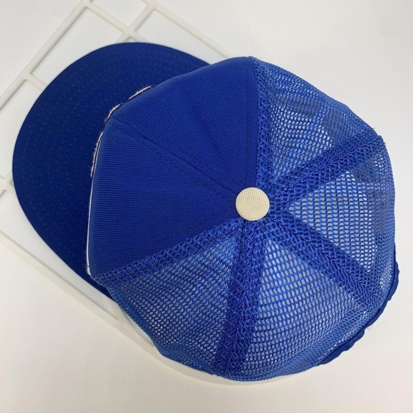 Vintage Kansas City Royals Mesh Back Trucker Snapback Hat Superstripe Large USA - Picture 3 of 15